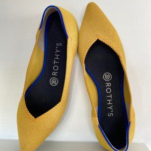 Rothy’s ✨Marigold Yellow ✨The Point Flat W7.5